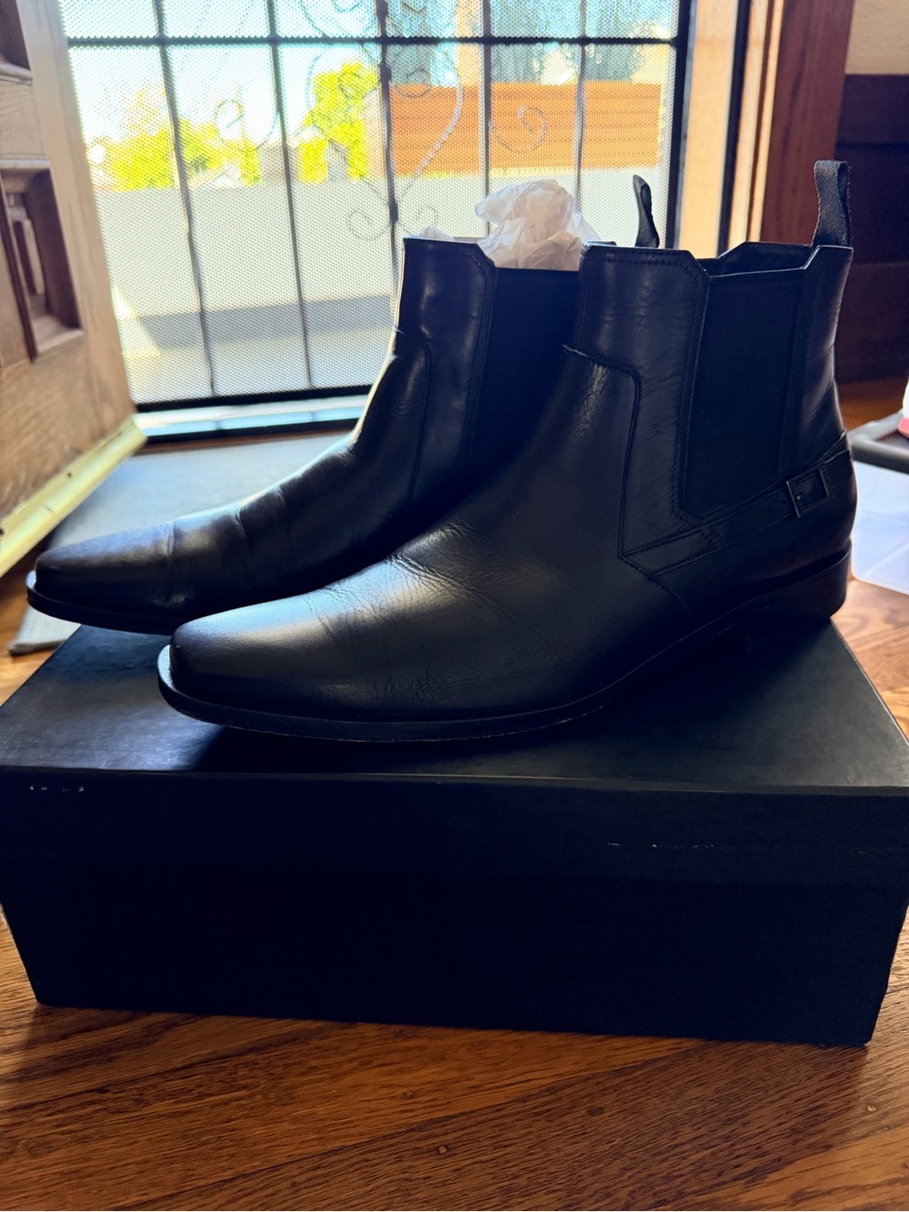 Hugo Boss Men's Black Leather Boots